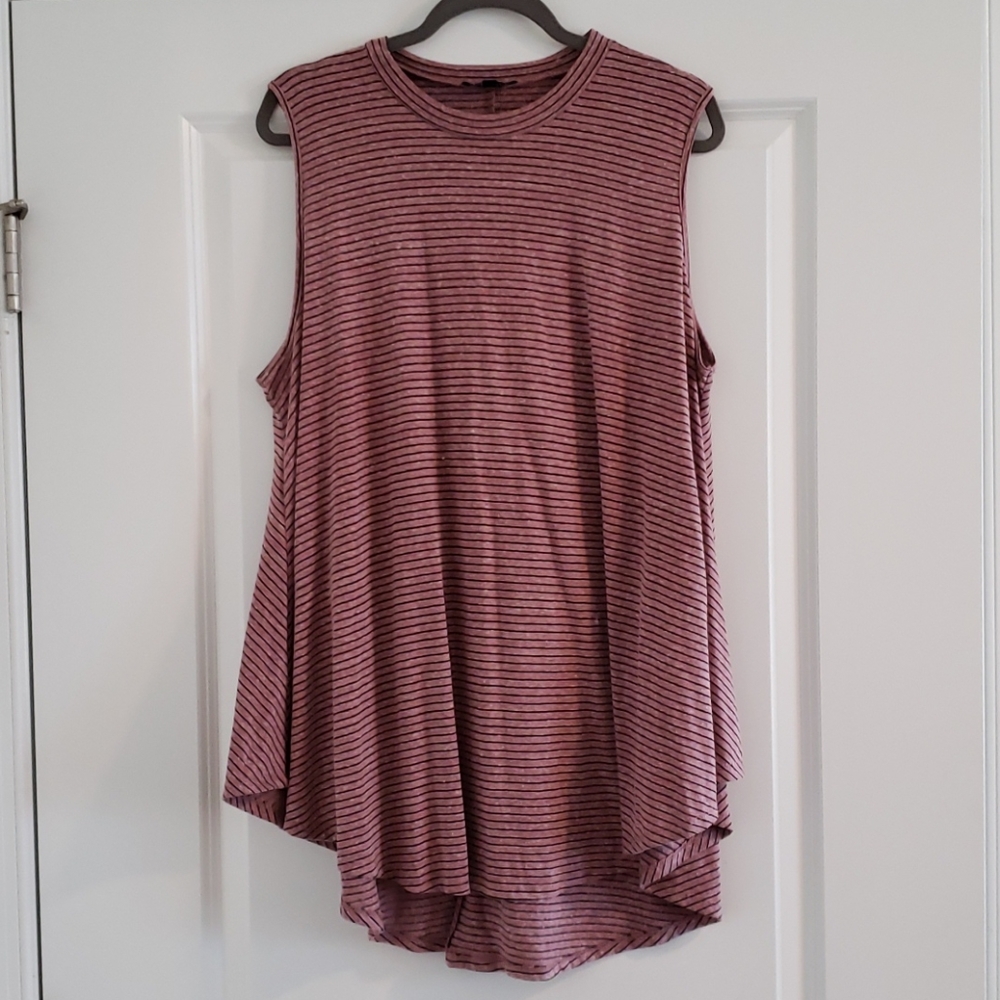 Mauve Sleeveless Swing Top